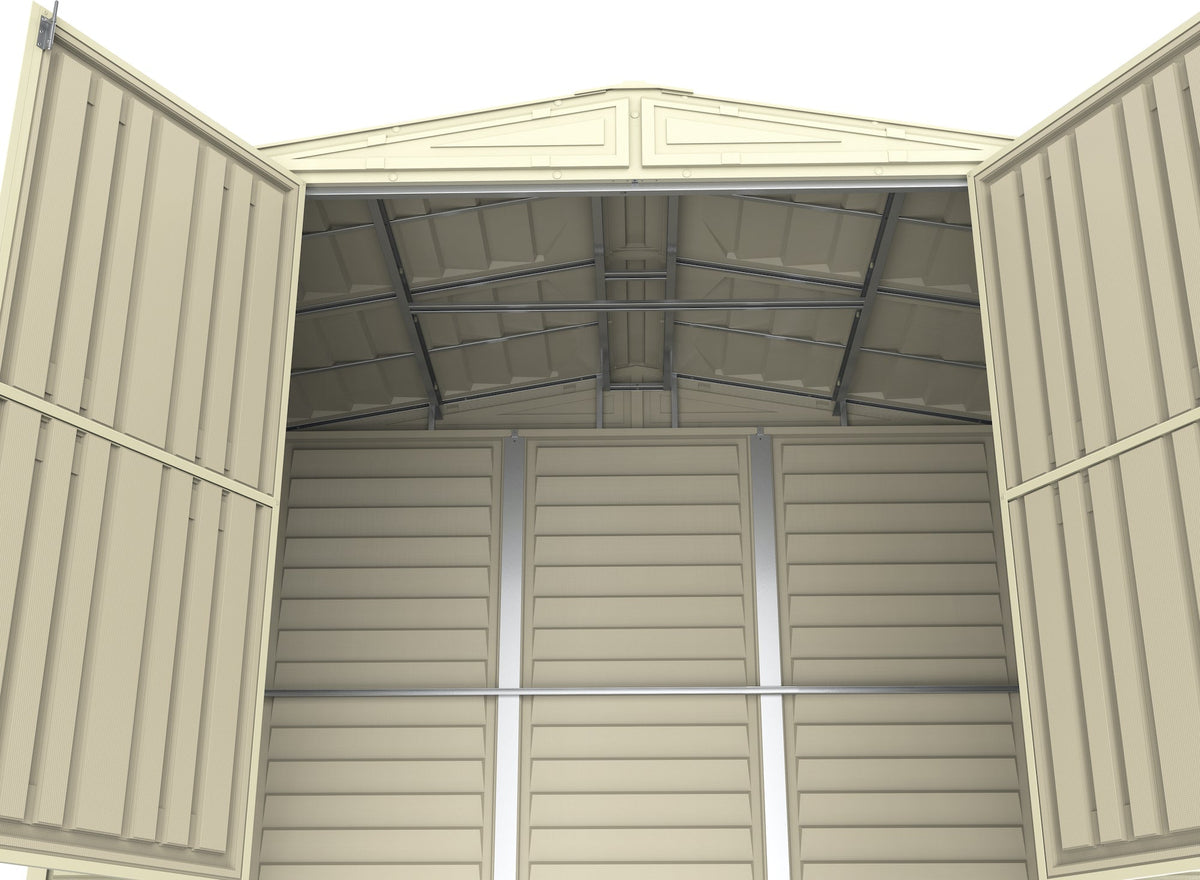 Vinyl Garden Shed 2.4 x 1.6 m (8 x 5.3 ft) with Foundation Kit - Ivory - image 6
