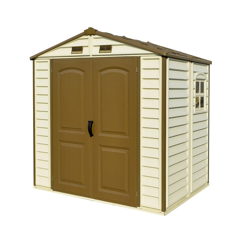 Vinyl Garden Shed 2.4 x 1.8 m (8 x 6 ft) with Foundation and Window - image 1