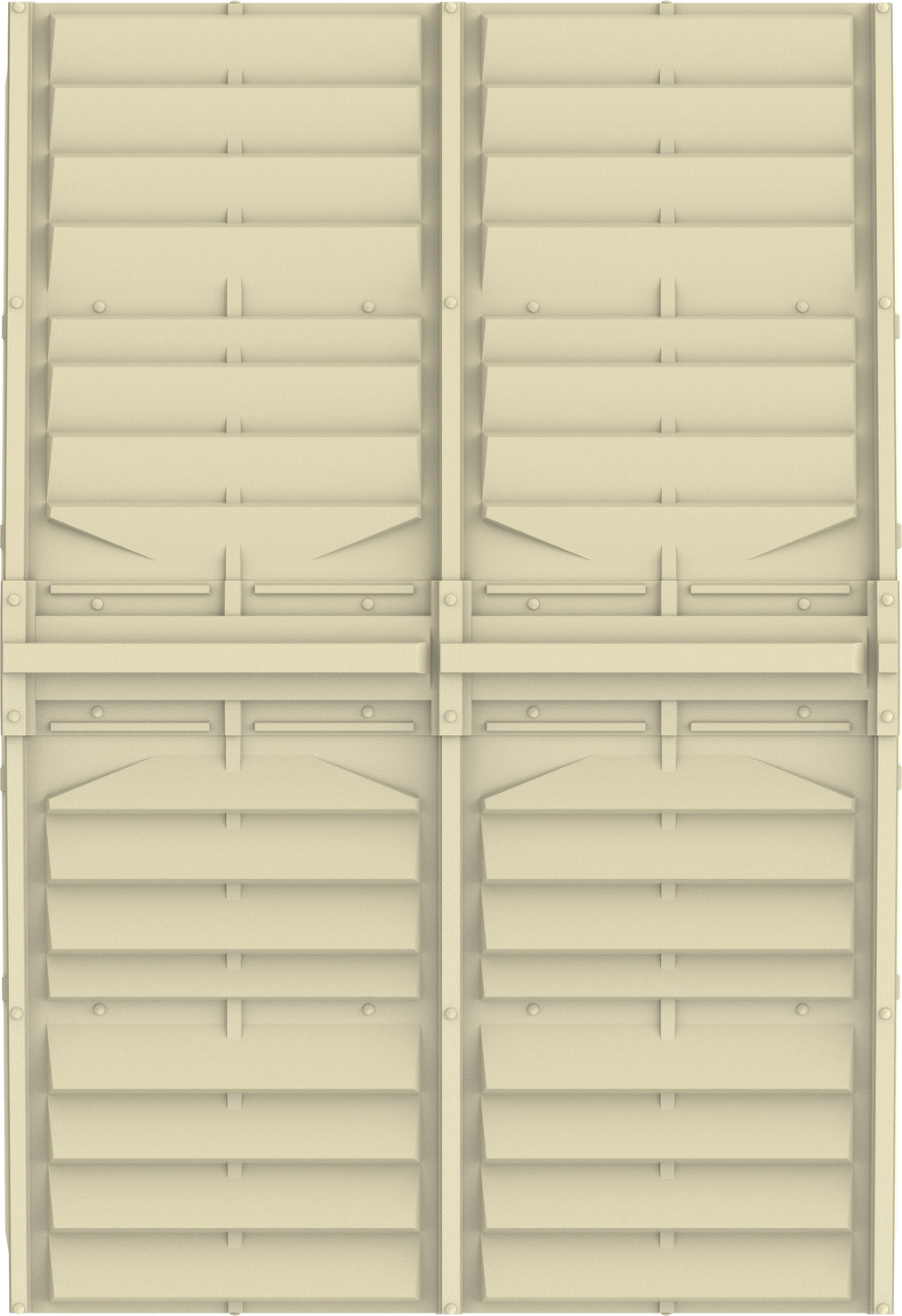Vinyl Garden Shed 2.4 x 2.4 m (8 x 8 ft) with Foundation Kit - Ivory - image 10