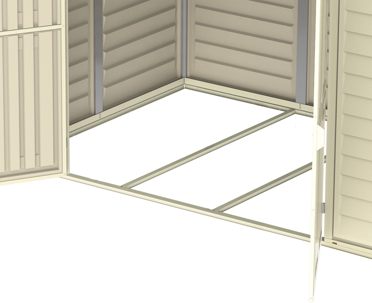 Vinyl Garden Shed 2.4 x 2.4 m (8 x 8 ft) with Foundation Kit - Ivory - image 6