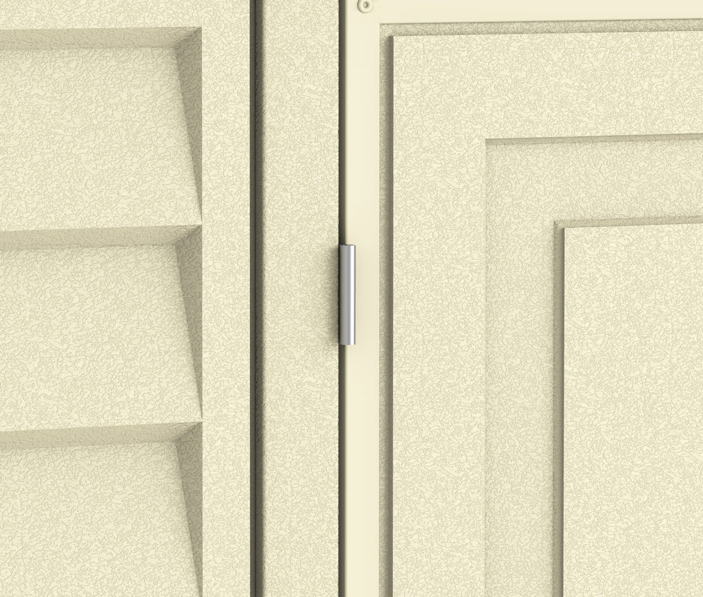 Vinyl Garden Shed 2.4 x 2.4 m (8 x 8 ft) with Foundation Kit - Ivory - image 9