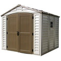 Vinyl Garden Shed 2.4 x 2.4 m (8 x 8 ft) with Metal Foundation Kit - image 1