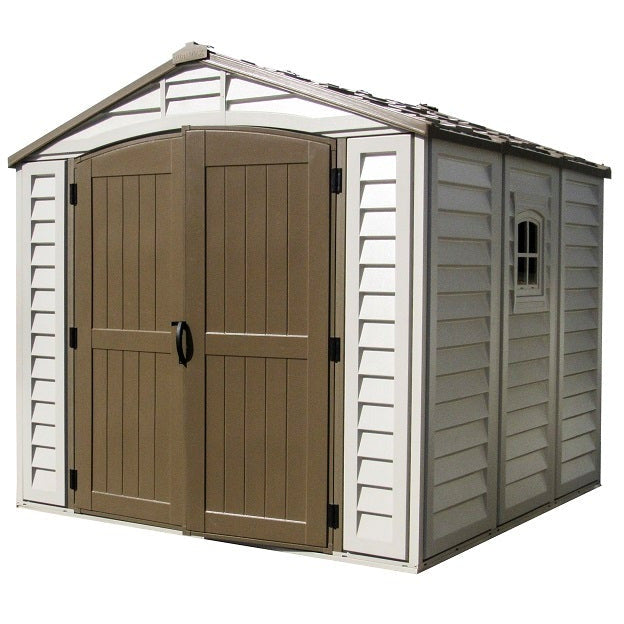 Vinyl Garden Shed 2.4 x 2.4 m (8 x 8 ft) with Metal Foundation Kit - image 1