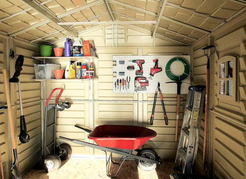 Vinyl Garden Shed 2.4 x 2.4 m (8 x 8 ft) with Metal Foundation Kit - image 3