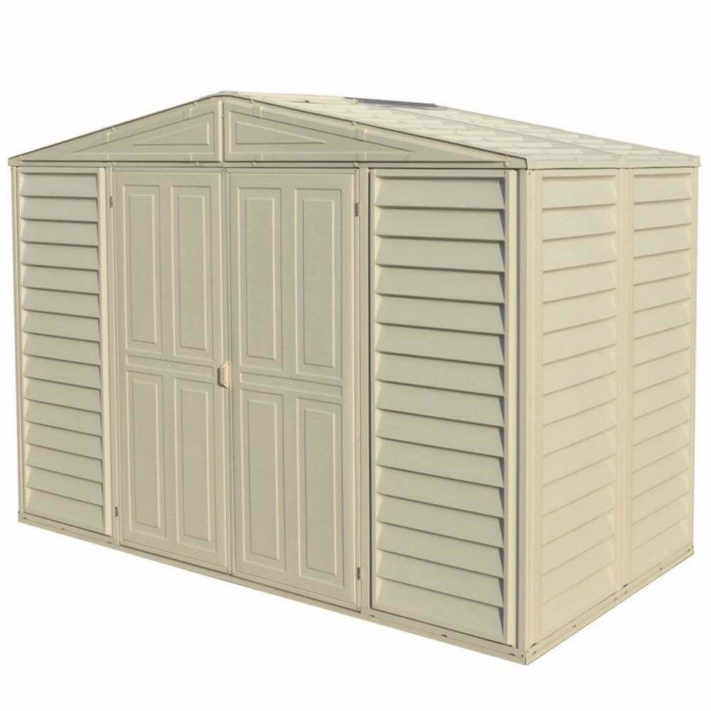 Vinyl Garden Shed 3.2 x 1.6 m (10.5 x 5 ft) with Foundation Kit - Ivory - image 1