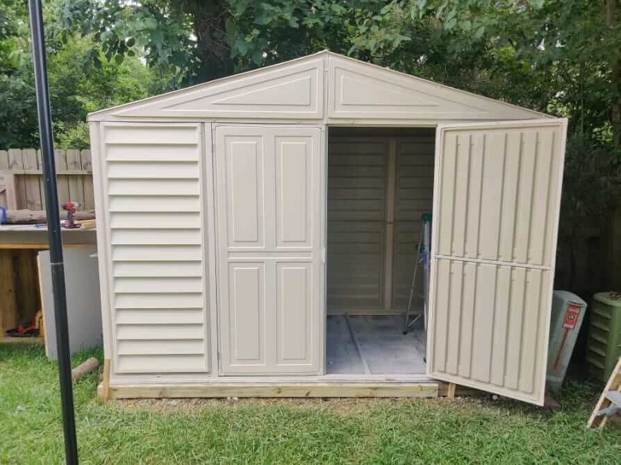 Vinyl Garden Shed 3.2 x 1.6 m (10.5 x 5 ft) with Foundation Kit - Ivory - image 11