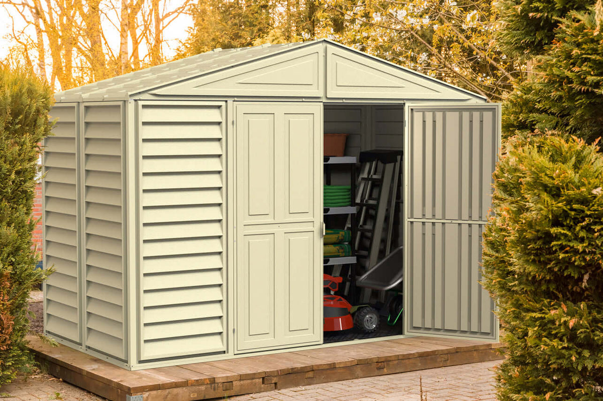Vinyl Garden Shed 3.2 x 1.6 m (10.5 x 5 ft) with Foundation Kit - Ivory - image 13