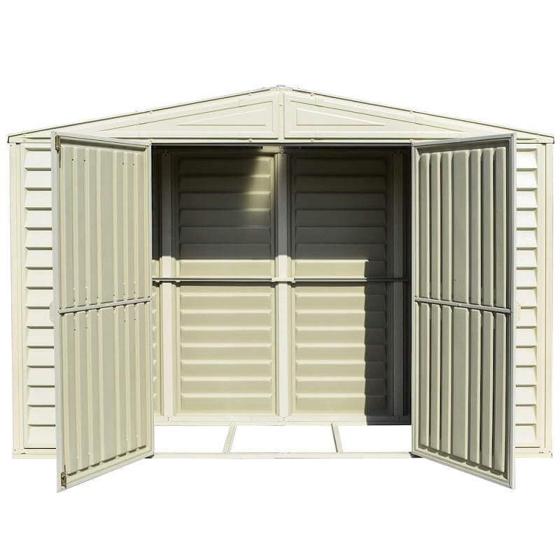 Vinyl Garden Shed 3.2 x 1.6 m (10.5 x 5 ft) with Foundation Kit - Ivory - image 2