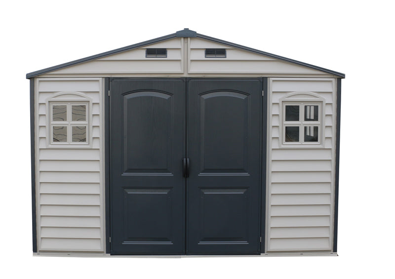 Vinyl Garden Shed 3.2 x 2.4 m (10.5 x 8 ft) with Foundation Kit and Window - image 2
