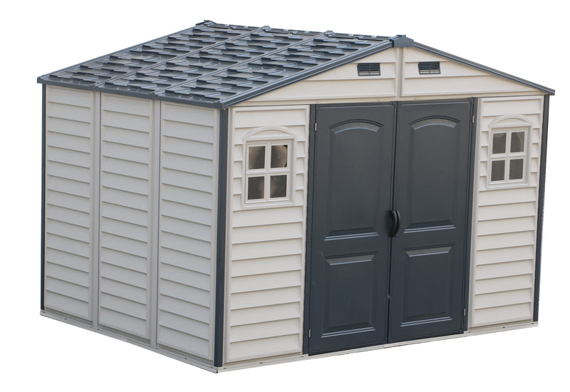 Vinyl Garden Shed 3.2 x 2.4 m (10.5 x 8 ft) with Foundation Kit and Window - image 5