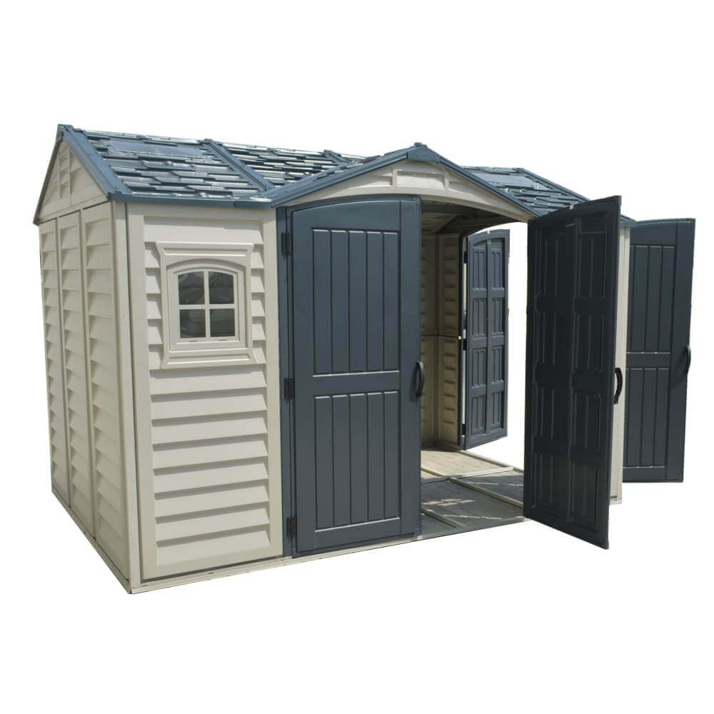 Vinyl Garden Shed 3.2 x 2.5 m (10.5 x 8 ft) with Side Doors and 2 Windows - image 6