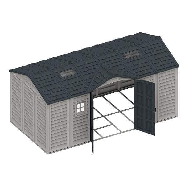 Vinyl Garden Shed 3.2 x 2.5 m (10.5 x 8 ft) with Side Doors and 2 Windows - image 8