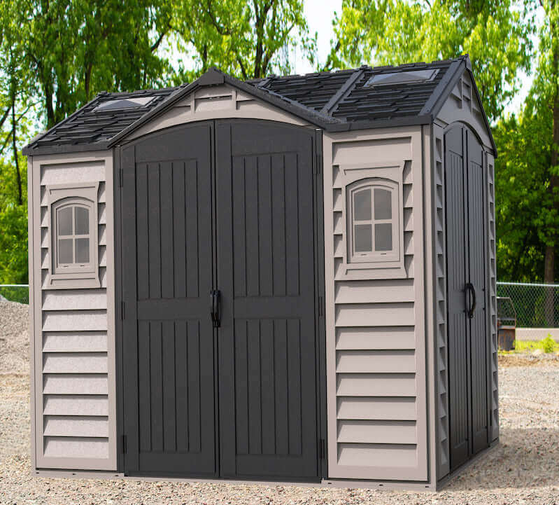 Vinyl Garden Shed 3.2 x 2.5 m (10.5 x 8 ft) with Side Doors and 2 Windows - image 9