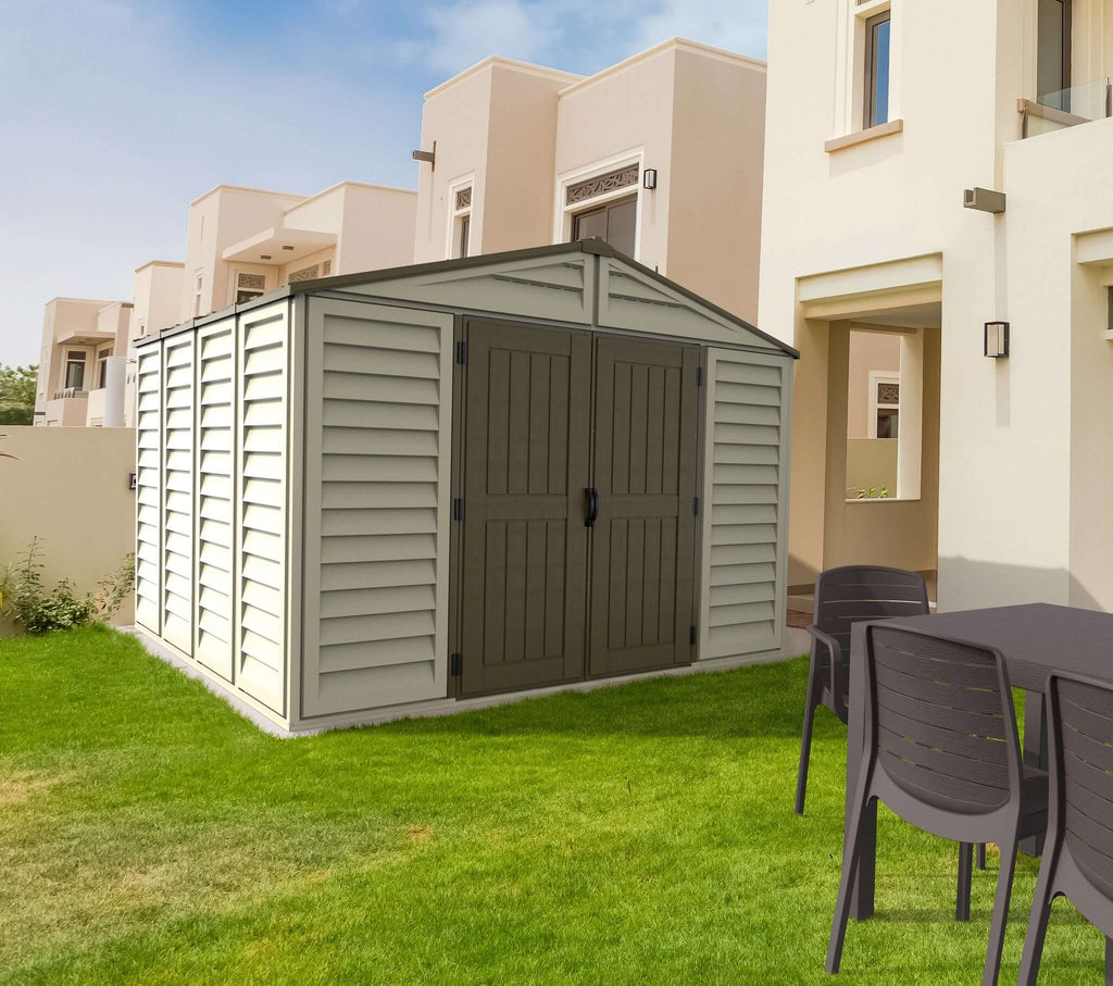 Vinyl Garden Shed 3.2 x 3.2 m (10.5 x 10.5 ft) with Foundation Kit - image 8