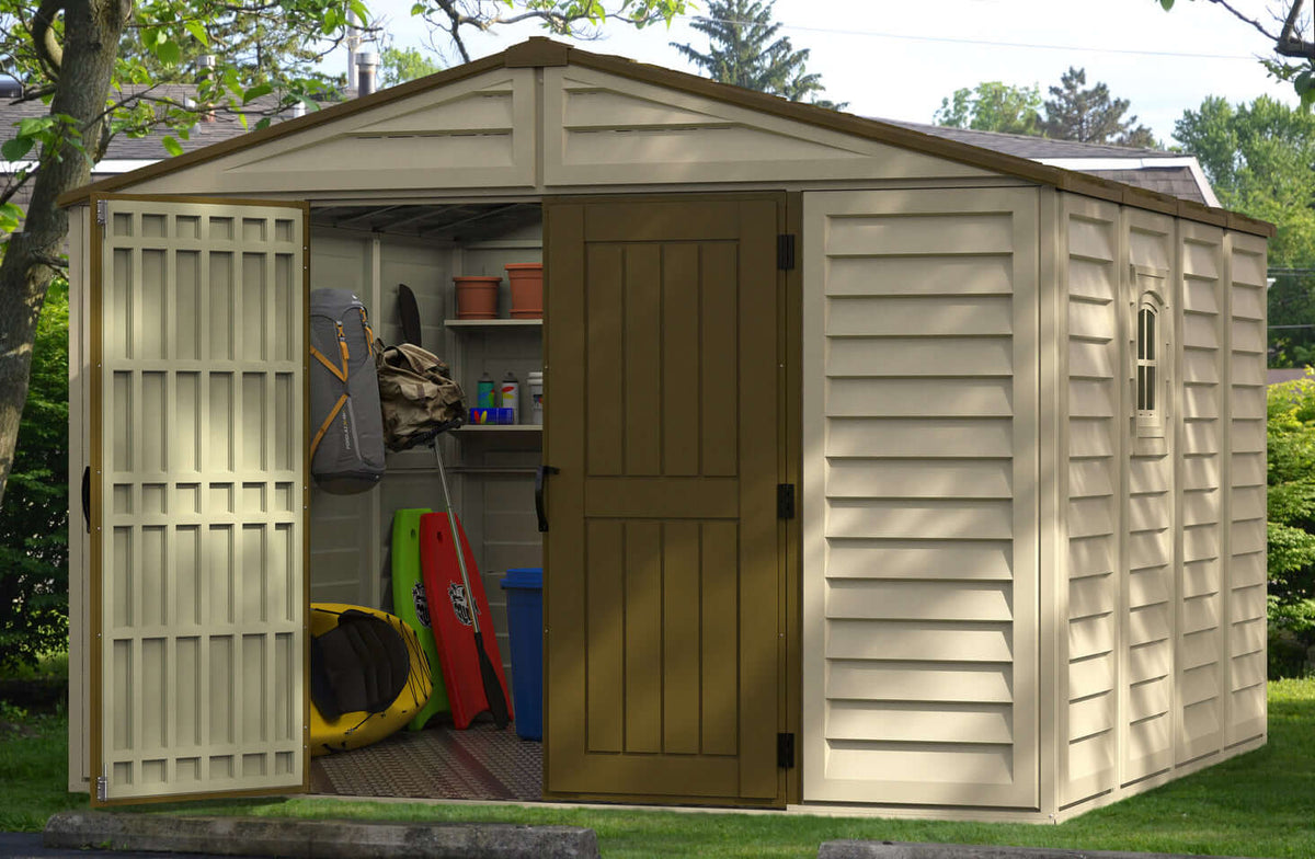 Vinyl Garden Shed 3.2 x 3.2 m (10.5 x 10.5 ft) with Foundation Kit - image 9