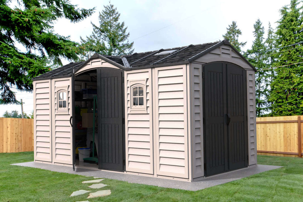 Vinyl Garden Shed 4.8 x 2.5 m (15 x 8 ft) with Side Doors and 2 Windows - image 10