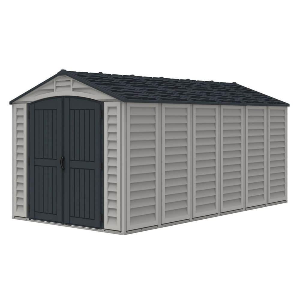 Vinyl Garden Shed 4.8 x 2.5 m (15 x 8 ft) with Side Doors and 2 Windows - image 3