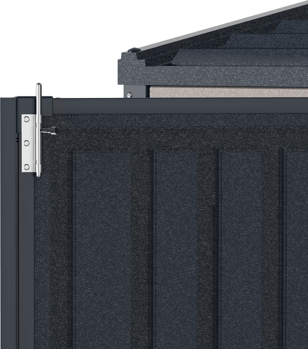 Vinyl Lean-To Shed 3.2 x 1.2 m (10 x 4 ft) with Foundation Kit - Grey - image 11