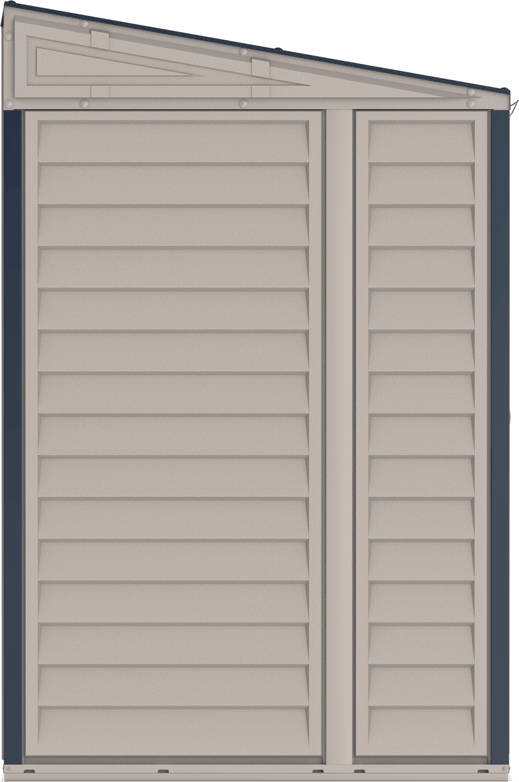 Vinyl Lean-To Shed 3.2 x 1.2 m (10 x 4 ft) with Foundation Kit - Grey - image 7