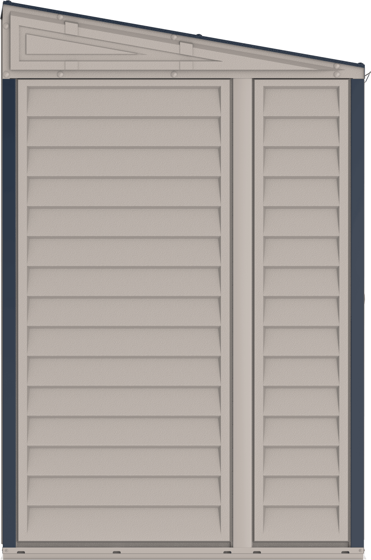 Vinyl Lean-To Shed 3.2 x 1.2 m (10 x 4 ft) with Foundation Kit - Grey - image 7