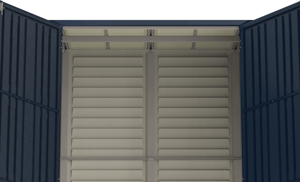 Vinyl Lean-To Shed 3.2 x 1.2 m (10 x 4 ft) with Foundation Kit - Grey - image 8