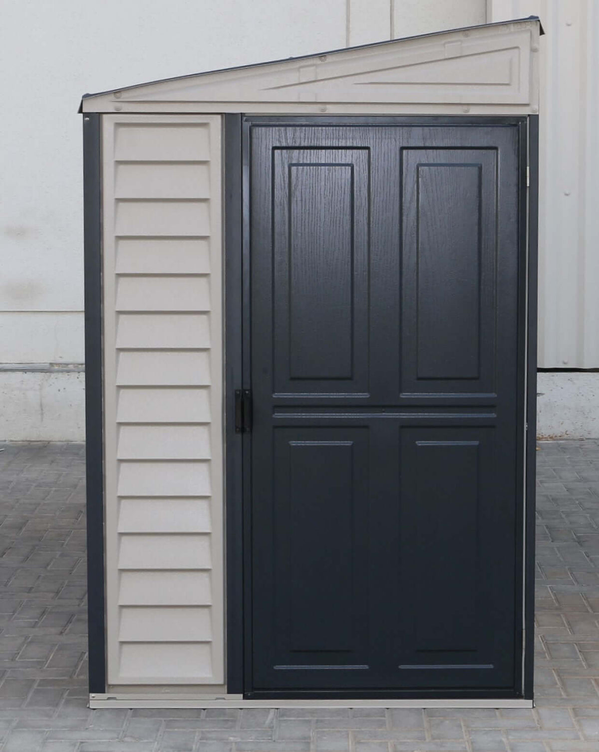 Vinyl Lean-To Shed 3.2 x 1.2 m (4 x 10 ft) Single Door - Grey - image 12