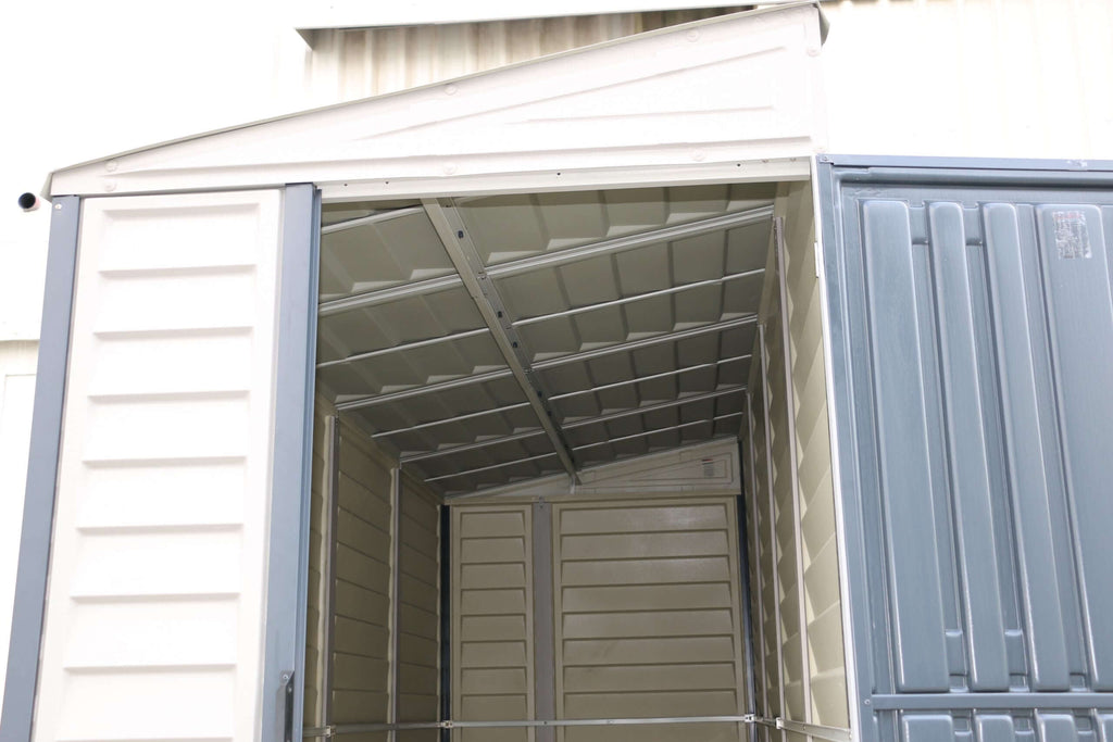 Vinyl Lean-To Shed 3.2 x 1.2 m (4 x 10 ft) Single Door - Grey - image 5