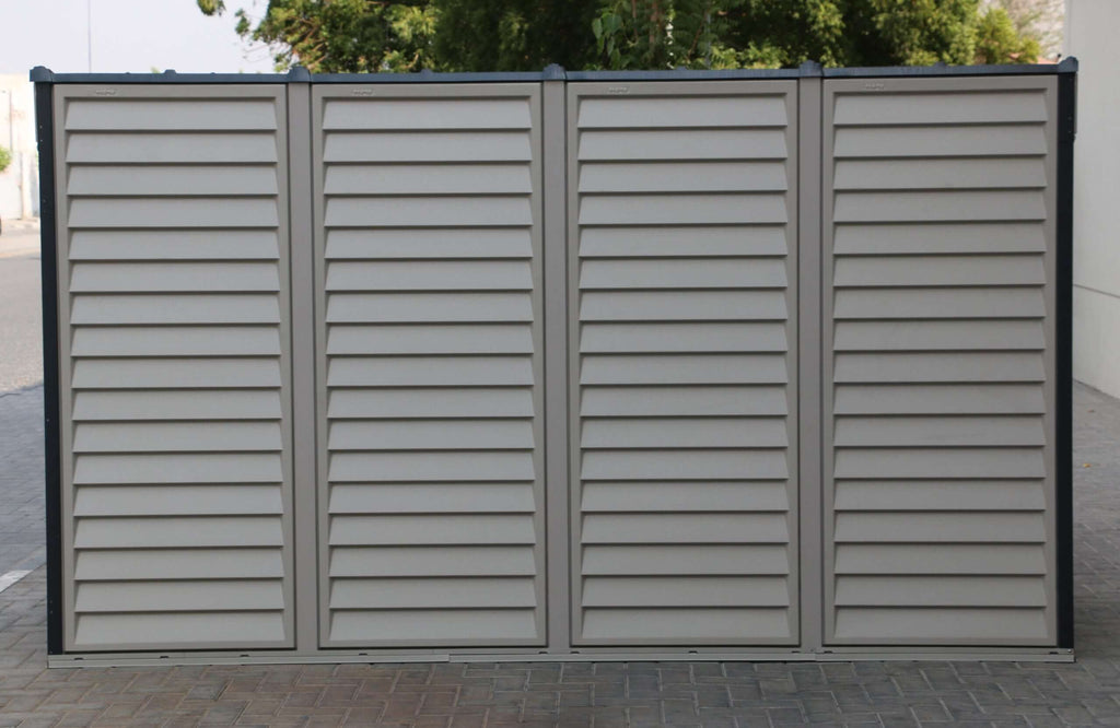 Vinyl Lean-To Shed 3.2 x 1.2 m (4 x 10 ft) Single Door - Grey - image 8