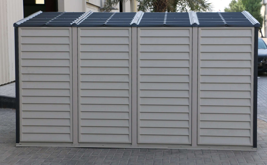 Vinyl Lean-To Shed 3.2 x 1.2 m (4 x 10 ft) Single Door - Grey - image 9