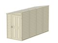 Vinyl Lean-To Shed 3.2 x 1.2 m (4 x 10 ft) Single Door - Ivory - image 1
