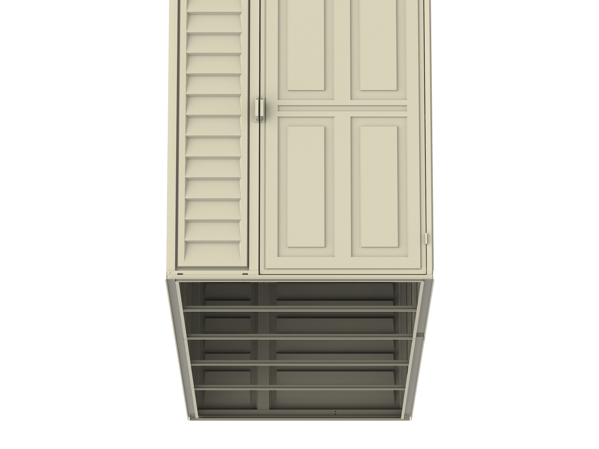 Vinyl Lean-To Shed 3.2 x 1.2 m (4 x 10 ft) Single Door - Ivory - image 10