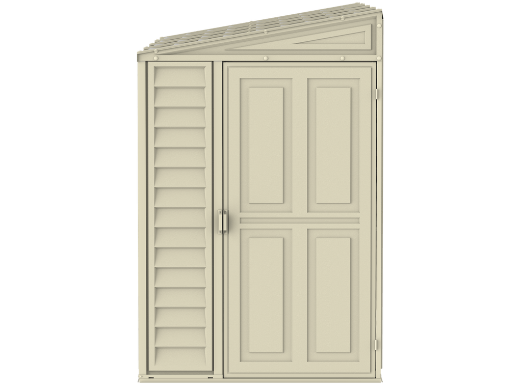 Vinyl Lean-To Shed 3.2 x 1.2 m (4 x 10 ft) Single Door - Ivory - image 7