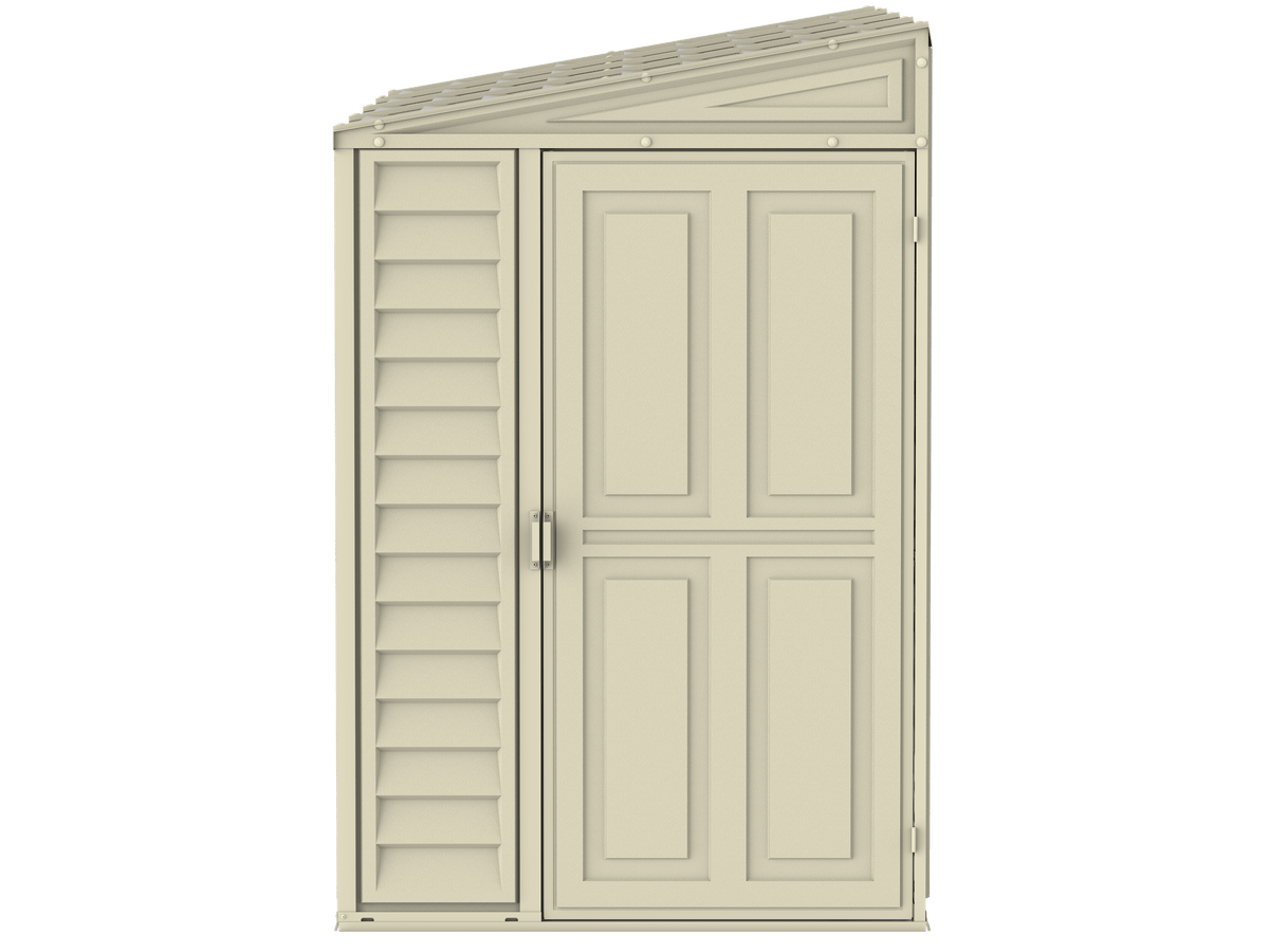 Vinyl Lean-To Shed 3.2 x 1.2 m (4 x 10 ft) Single Door - Ivory - image 7