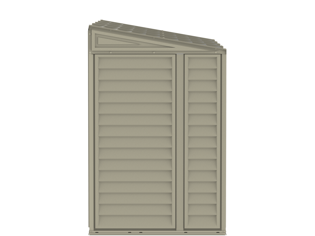 Vinyl Lean-To Shed 3.2 x 1.2 m (4 x 10 ft) Single Door - Ivory - image 8