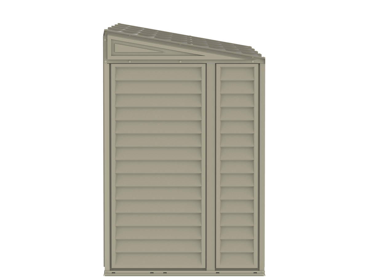 Vinyl Lean-To Shed 3.2 x 1.2 m (4 x 10 ft) Single Door - Ivory - image 8
