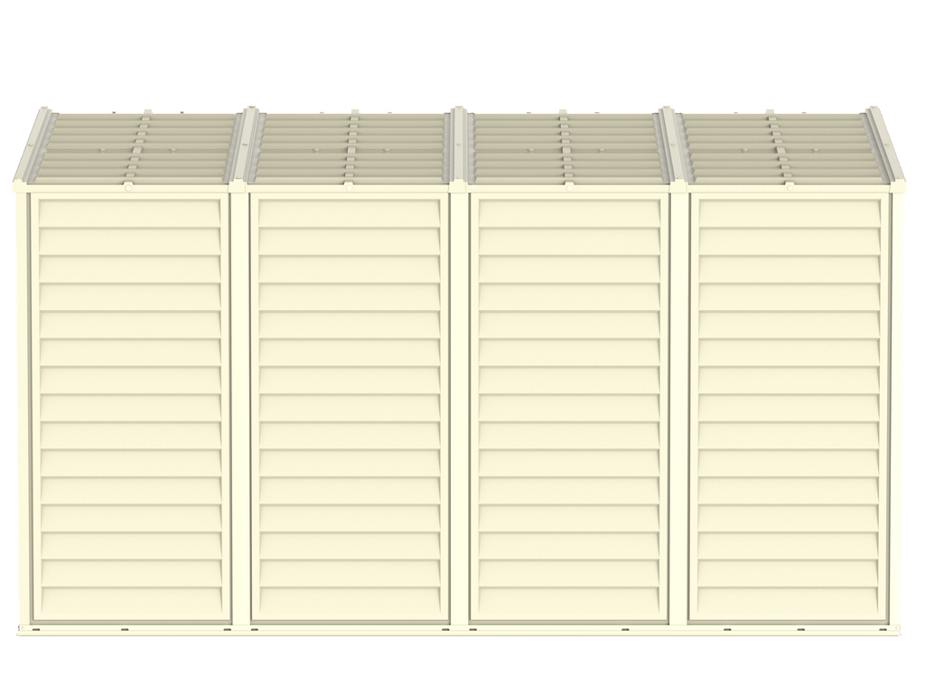Vinyl Lean-To Shed 3.2 x 1.2 m (4 x 10 ft) Single Door - Ivory - image 9
