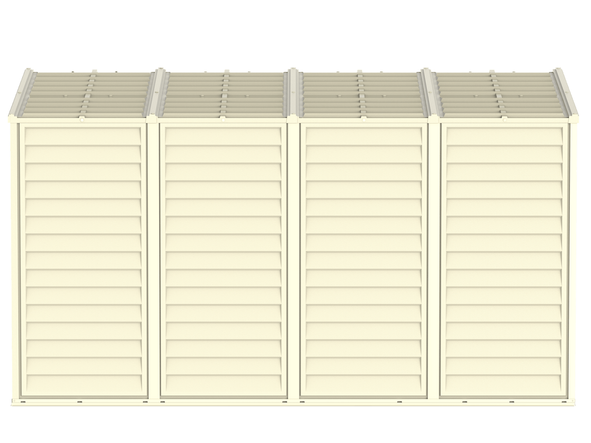Vinyl Lean-To Shed 3.2 x 1.2 m (4 x 10 ft) Single Door - Ivory - image 9