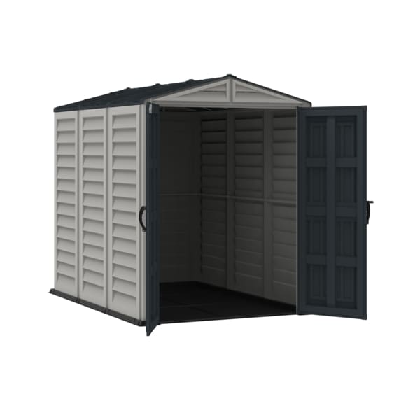 Vinyl Pent Garden Shed 1.6 x 2.5 m (5 x 8 ft) with Floor - Grey - image 2