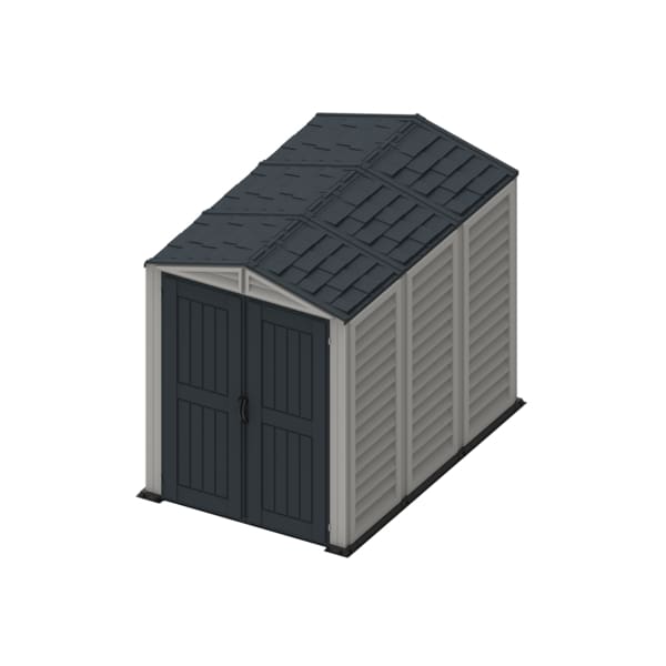 Vinyl Pent Garden Shed 1.6 x 2.5 m (5 x 8 ft) with Floor - Grey - image 3