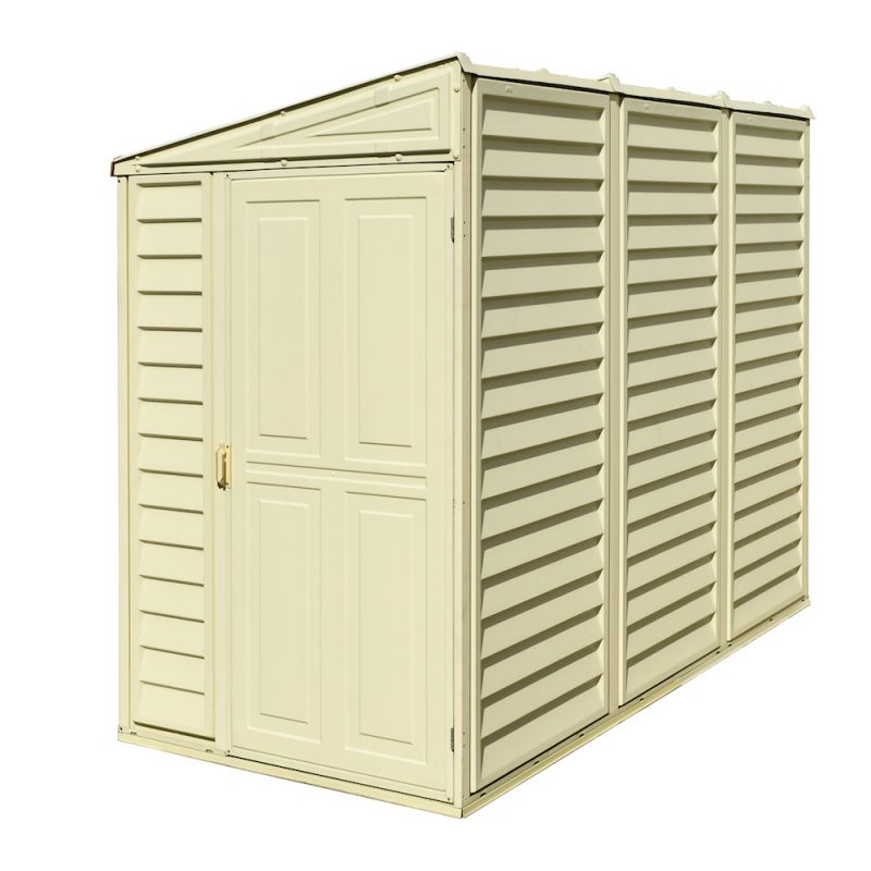 Vinyl Side Shed 1.2 x 2.4 m (4 x 8 ft) with Reversible Door and Foundation - image 1