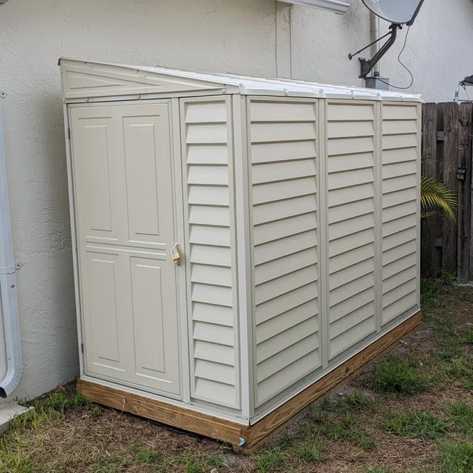 Vinyl Side Shed 1.2 x 2.4 m (4 x 8 ft) with Reversible Door and Foundation - image 15