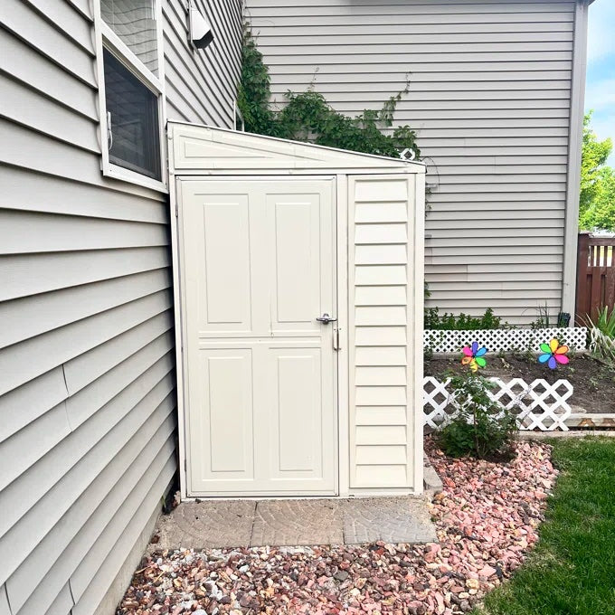 Vinyl Side Shed 1.2 x 2.4 m (4 x 8 ft) with Reversible Door and Foundation - image 16