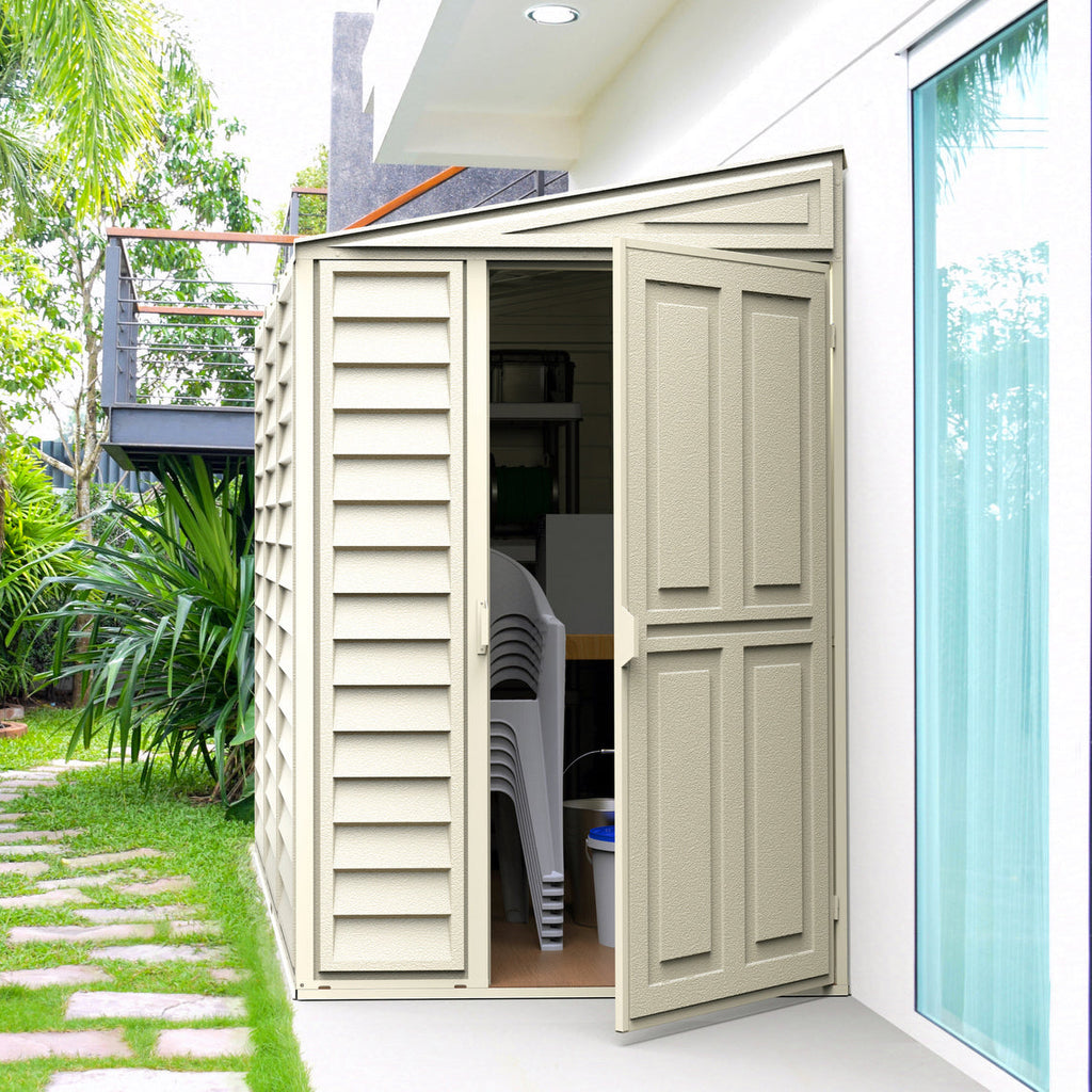 Vinyl Side Shed 1.2 x 2.4 m (4 x 8 ft) with Reversible Door and Foundation - image 4