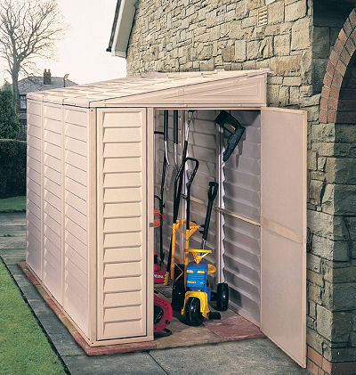 Vinyl Side Shed 1.2 x 2.4 m (4 x 8 ft) with Reversible Door and Foundation - image 5