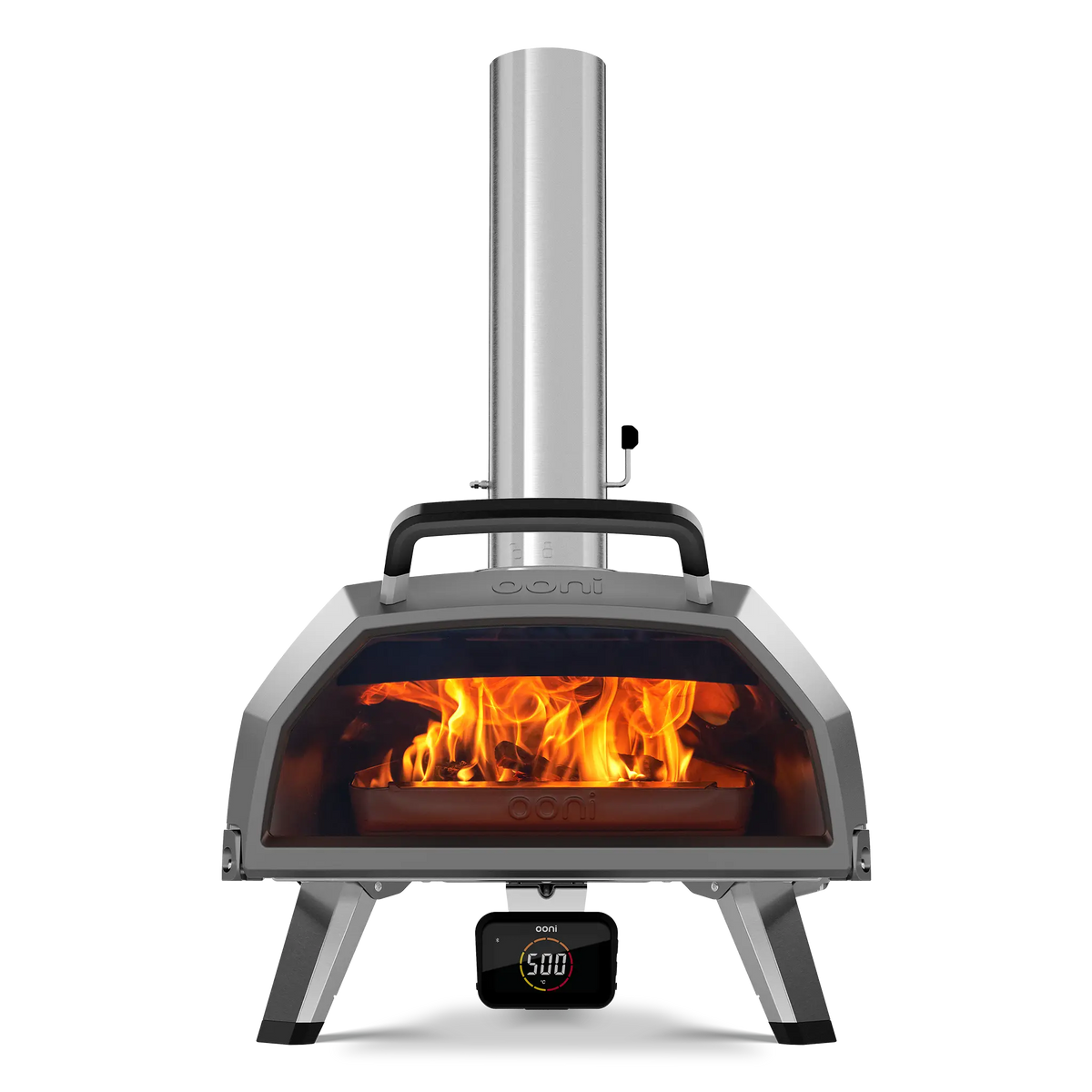 Wood and Charcoal Pizza Oven 17 Inch with Glass Door and Bluetooth Probe - image 2