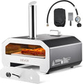 Wood and Propane Pizza Oven 16 Inch Portable with Carry Bag - Matt Black - image 1