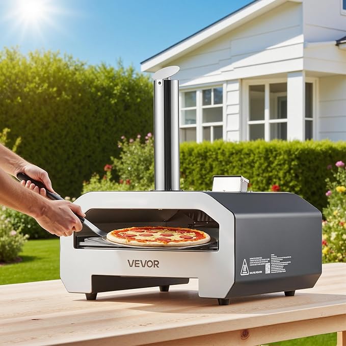 Wood and Propane Pizza Oven 16 Inch Portable with Carry Bag - Matt Black - image 8
