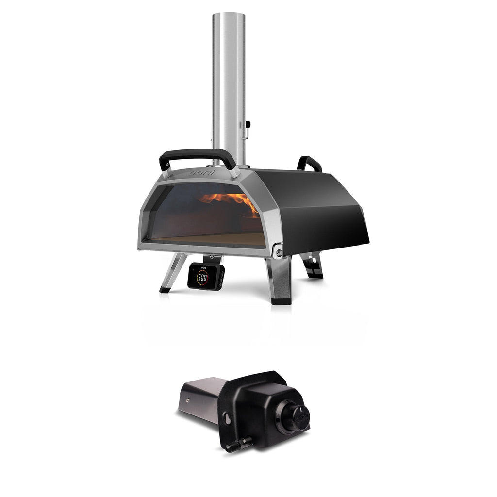 Wood, Charcoal and Gas Pizza Oven 17 Inch with Gas Burner and Glass Door - image 1