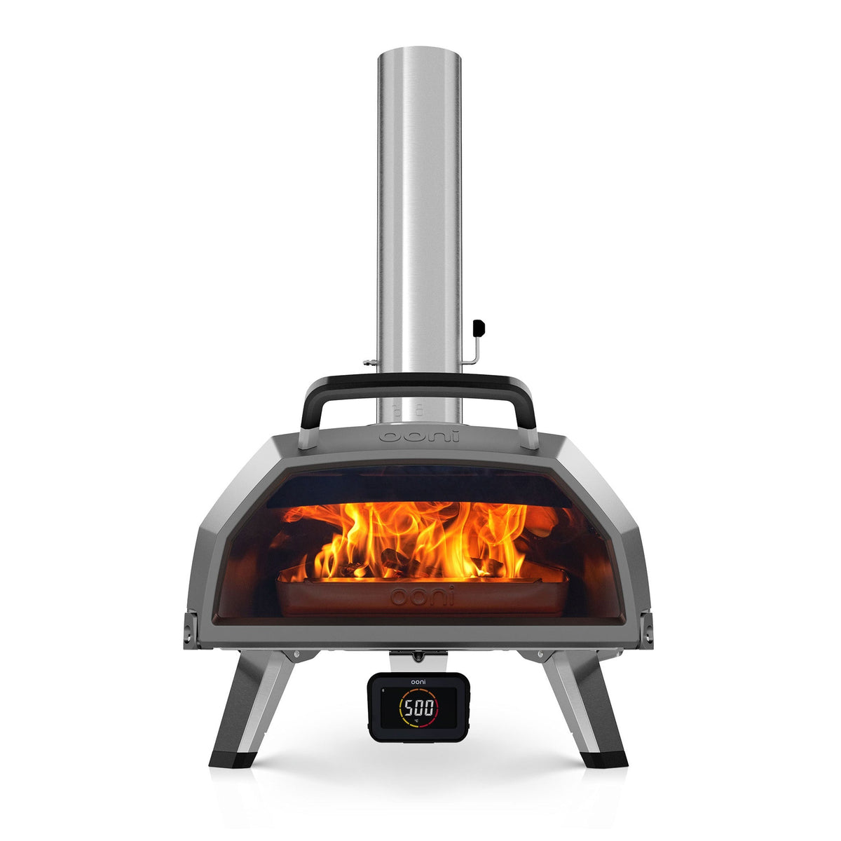 Wood, Charcoal and Gas Pizza Oven 17 Inch with Gas Burner and Glass Door - image 4