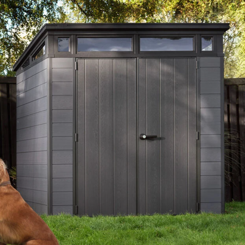 Wood-Effect Resin Garden Shed 2.1 x 2.1 m (7 x 7 ft) Steel-Reinforced Roof - image 4